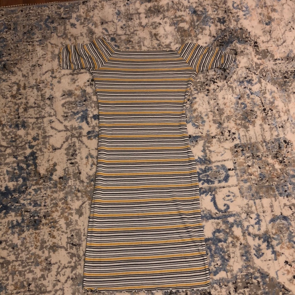 Striped shoulder dress